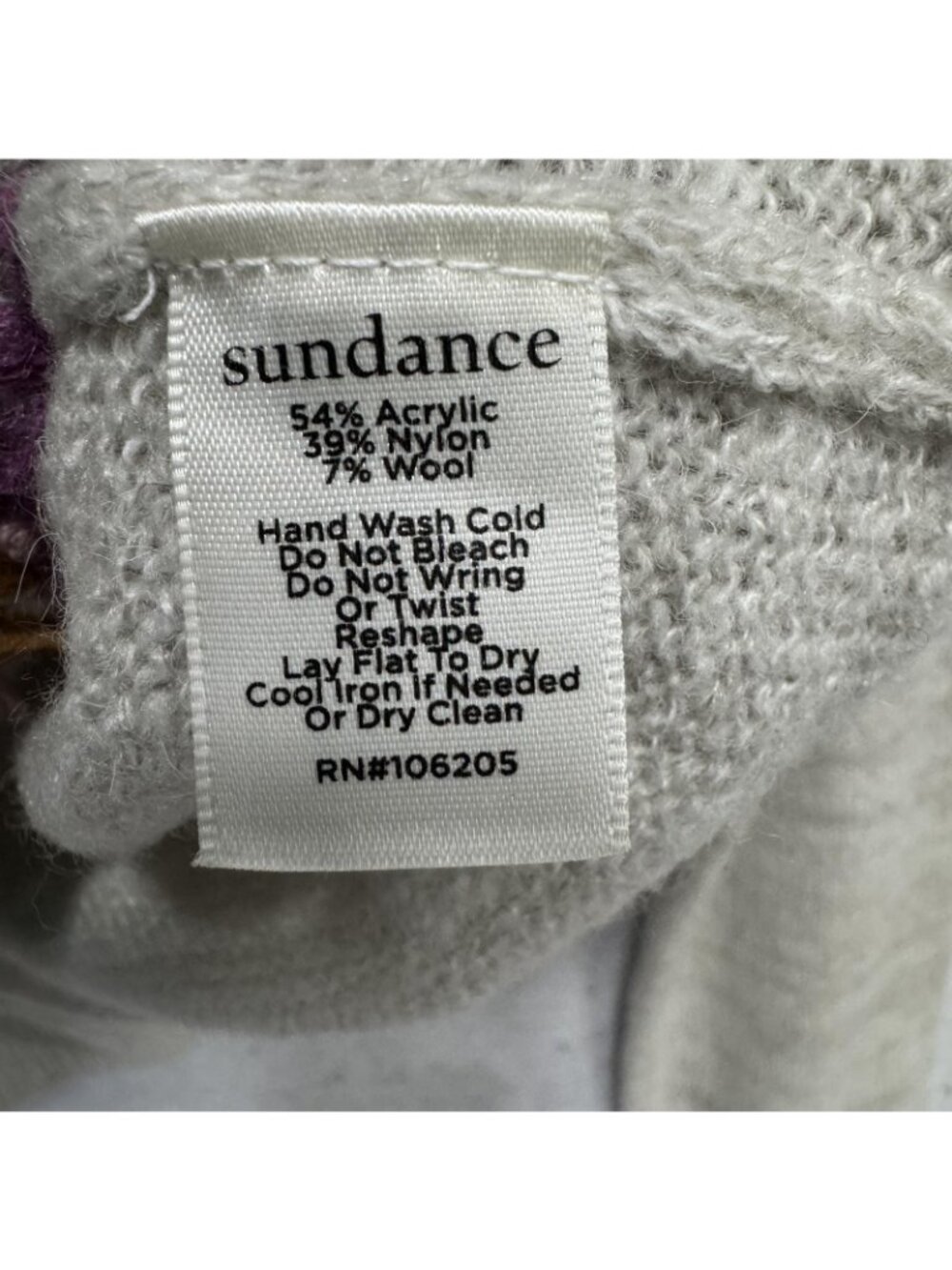 Sundance Cardigan Sweater Womens Small Gray Floral Embroidered Button Knit - Picture 7 of 8